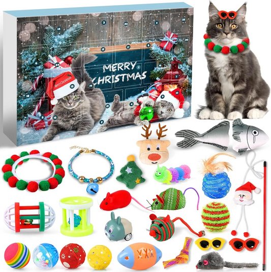 🔥🐶 🐱2024 Christmas Countdown Cat & Dog Toys Advent Calendar