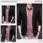 Men's Striped Casual Fake Two-Piece Suit - Long Sleeve Shirt Jacket Sweatshirt