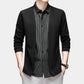 Men's Striped Casual Fake Two-Piece Suit - Long Sleeve Shirt Jacket Sweatshirt