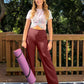 New🔥Women's High Waist Stretch Casual Yoga Wide Leg Pants