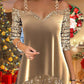 Off-the-shoulder sequined christmas top