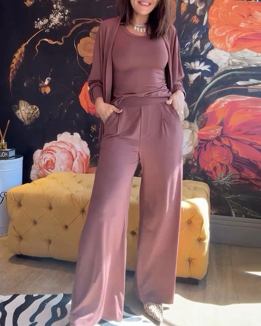 Comfortable Basic Three-Piece Set