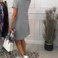 Hooded short sleeve casual dress