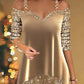 Off-the-shoulder sequined christmas top