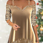 Off-the-shoulder sequined christmas top