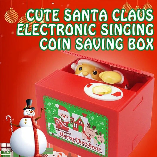 Funny Cute Singing Santa Saving Money Box