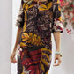 Floral Printed Sundress Cotton Linen Party Short Dress