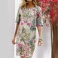 Floral Printed Sundress Cotton Linen Party Short Dress