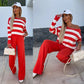 Women's Two-Piece Striped Casual Set