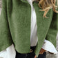 Women's Round Neck Woolen Long Sleeve Coat