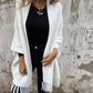 Women's Long Sleeve Casual Tassel Shawl Coat