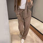 Women's Knitted Buttoned Jacket and Pants Two-piece Set