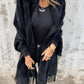 Women's Long Sleeve Casual Tassel Shawl Coat