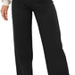 Casual Straight Leg Pants High Waisted Stretchy Trousers